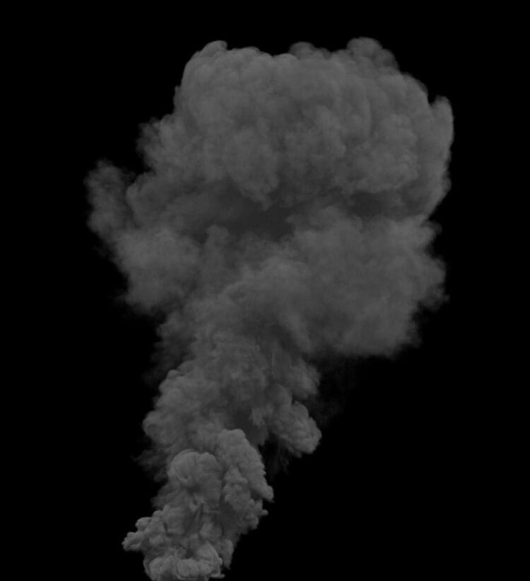 Smoke Plume Sequence 4K with Alpha