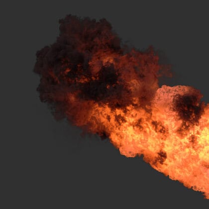Houdini Redshift - Burning fire asset